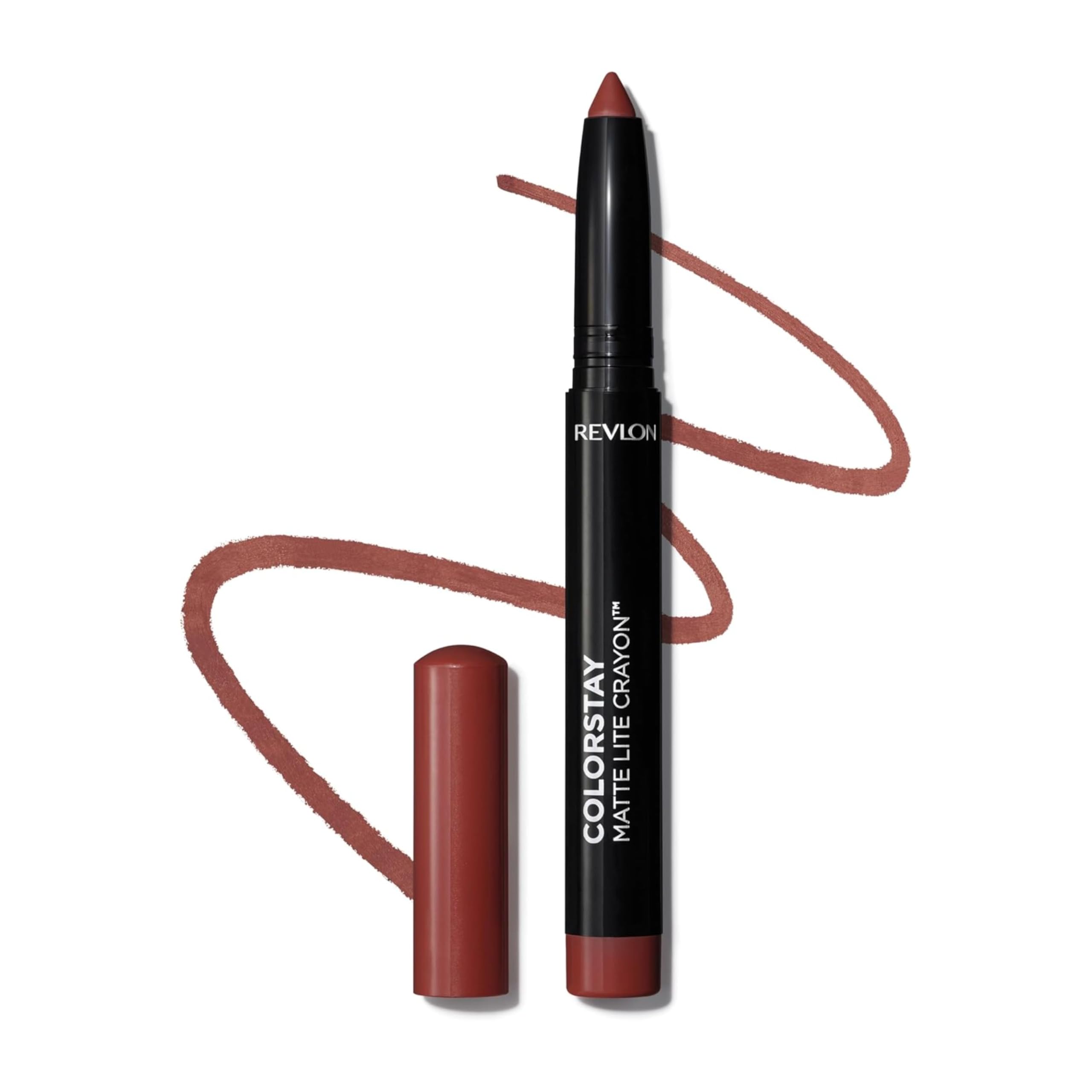 Revlon ColorStay Matte Lite Crayon, Lippenstift mit Integriertem Anspitzer, Wischfest Wasserfest und Trocknet die Lippen Nicht Aus, 003 Soufflè All Day, 1,4 g