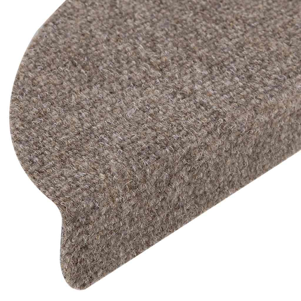 Maty na schody samoprzylepne, 15 szt. beżowe, 56 x 17 x 3 cm, maty na schody o antypoślizgowym wzornictwie i izolacji akustycznej, nadają się do prania, idealne na drewniane schody, ochrona