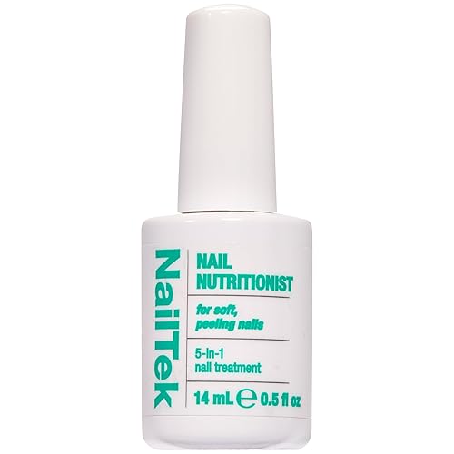 Nail Tek Nutricionista - Fortalecedor de uñas y reparación de uñas dañadas y peladas, cuidado hidratante 5 en 1, 0.5 onzas líquidas