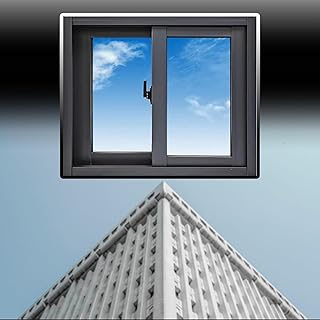 12 14 16 18 20 Inch High, 20 24 28 32 36 40 44 48 50 Inch Wide Small Basement Window，32x16in / 81x41cm Black，Replacement Household Window for Bathroom/Shed