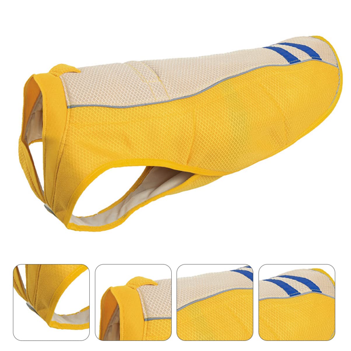 Mipcase 1pezzi Gilet Estivo per Animali Domestici Tuta Protezione Solare Gilet Protezione Solare per Animali Domestici Realizzato in Poliestere di Liscio e Confortevole