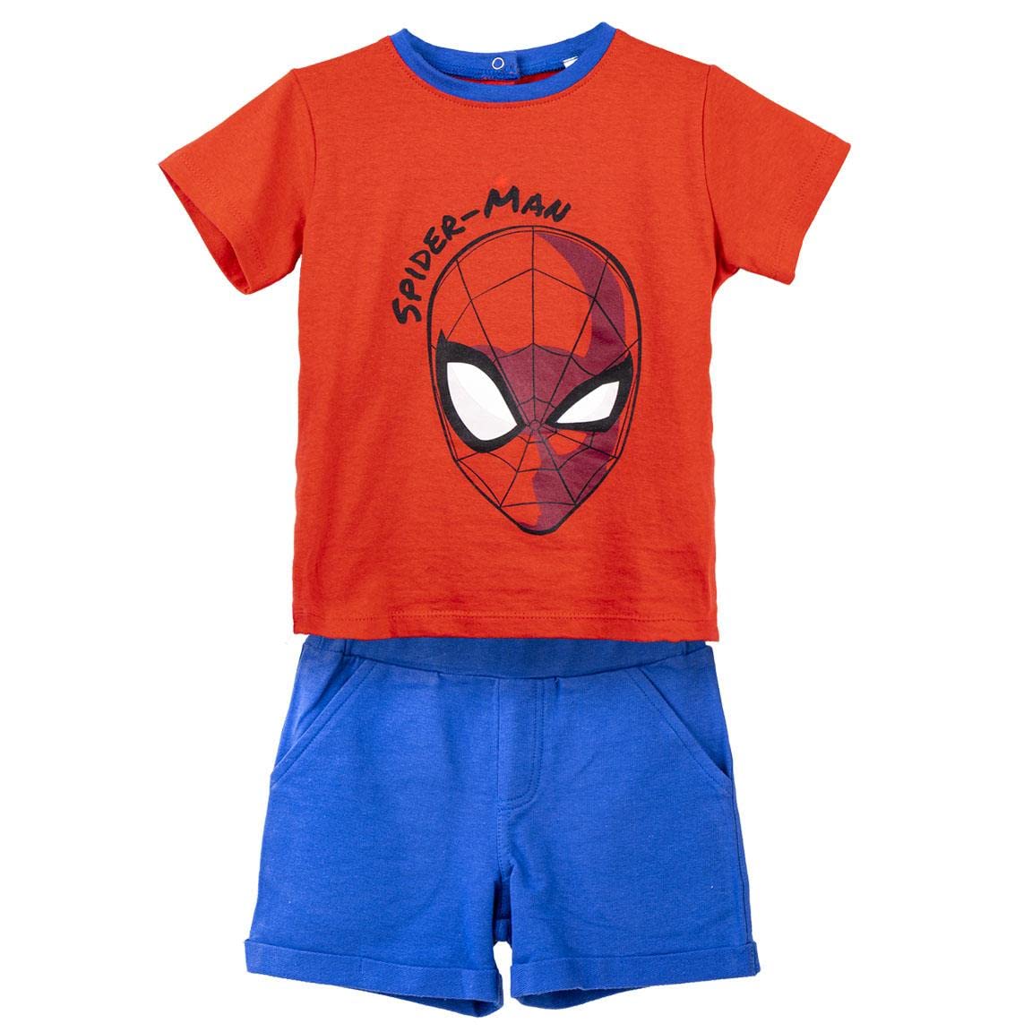 Completo Bambini Spiderman 2 Pezzi - Maglietta E Pantaloncini In Cotone 100% Unisex, Licenza Ufficiale - Foto 6
