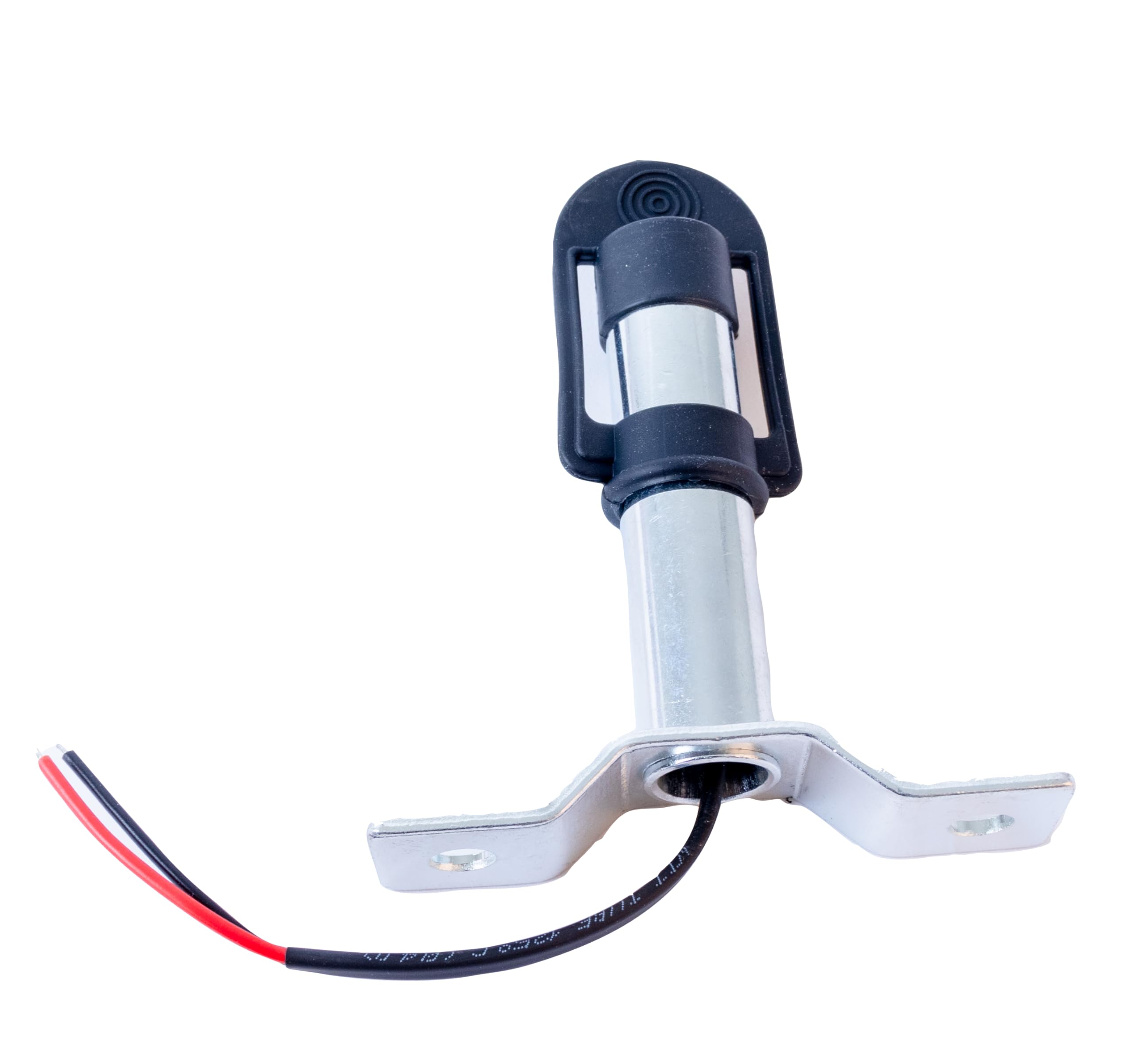 Ama Piantone in Metallo Zincato per Lampeggiante con Staffa a T, Altezza 120 mm, Diametro 24 mm, Compatibile con Lampeggianti Flessibili