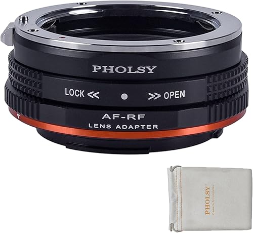 PHOLSY Adaptador de montaje de lente con anillo de control de apertura compatible con lente Sony A Minolta AF a Canon EOS R Mount cuerpo de cámara