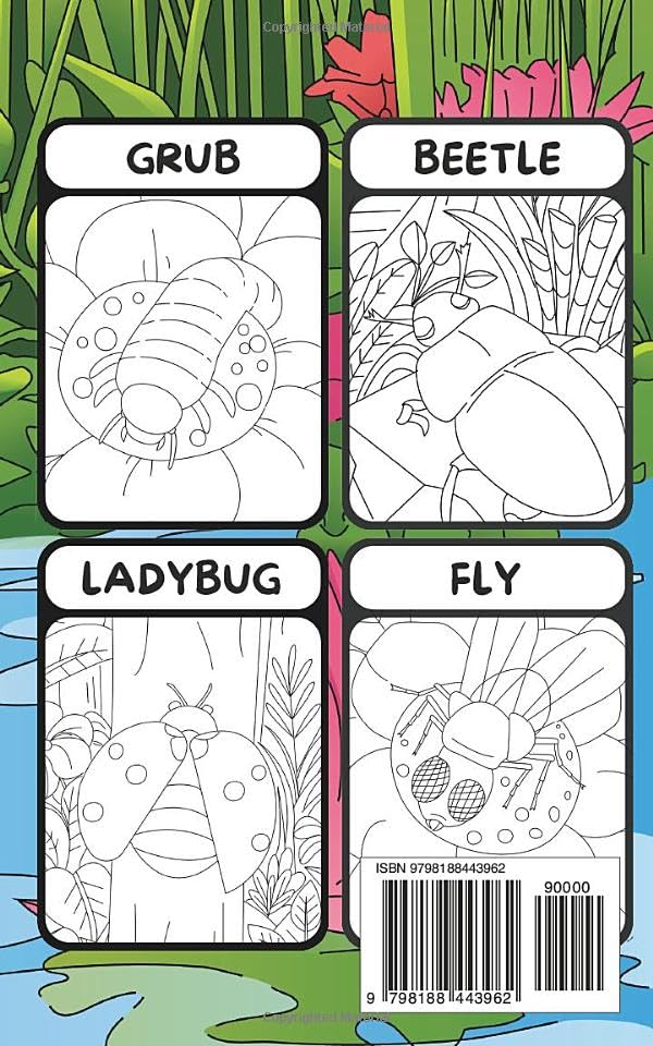 ITTY-BITTY BUGS Tiny Travel Coloring Book for Kids: a Fun On-the-Go Activity to Keep Little Hands Busy in Restaurants, Planes & Waiting Rooms image 3