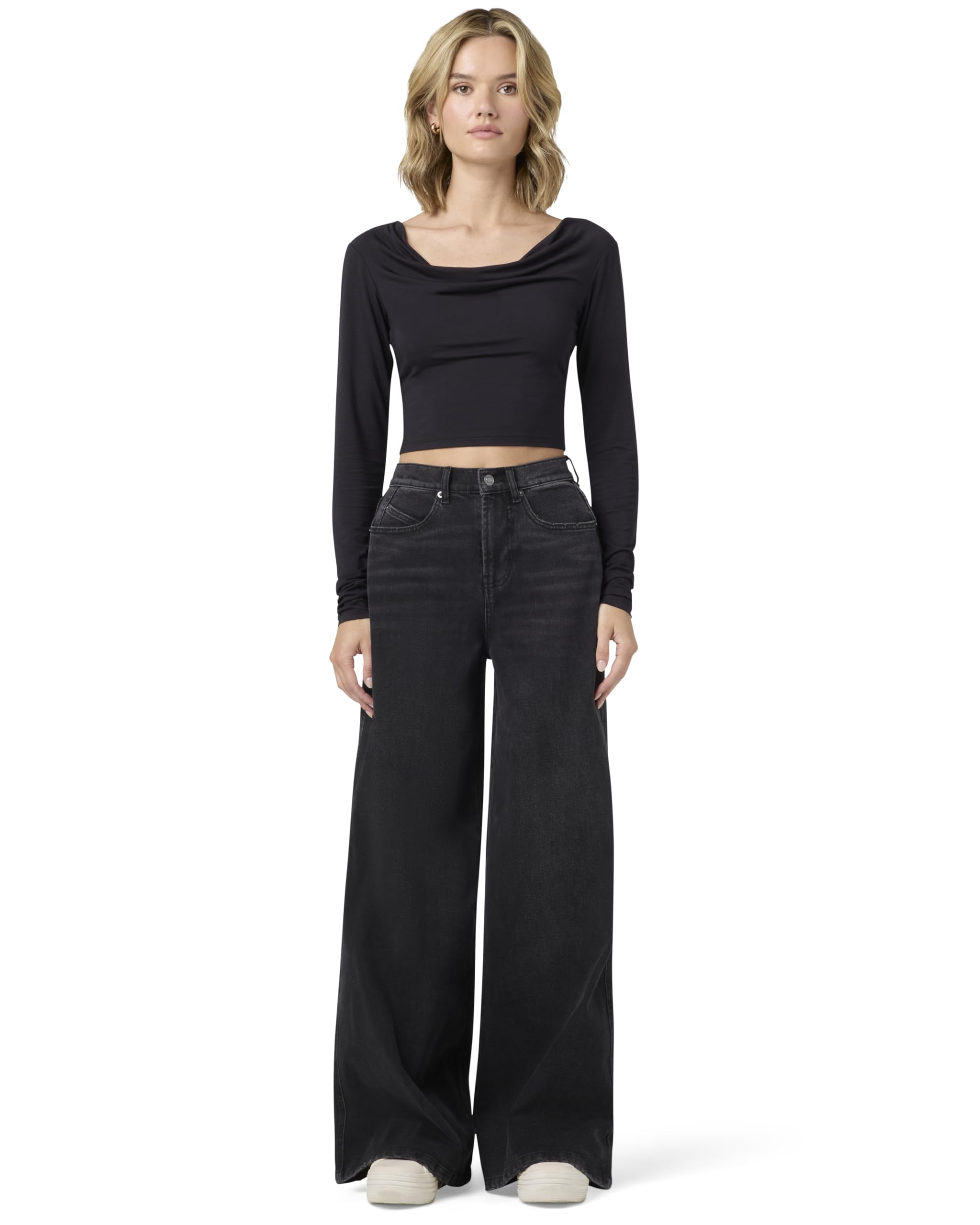 florence by mills Women's Total Softie Denim Wide Leg Jeans