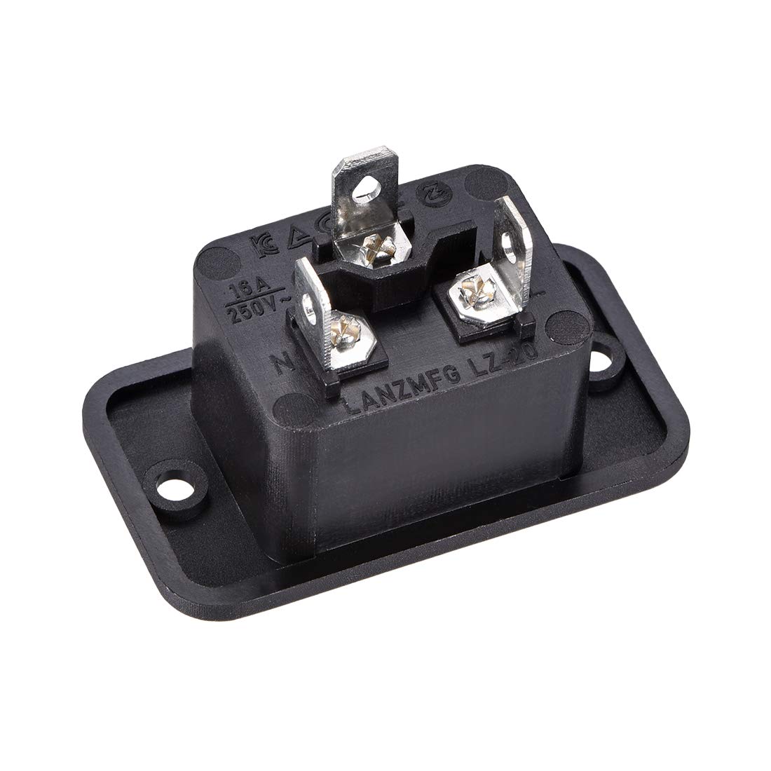 C20 Panel Mount 250V 16A 3 Pin Socket Uxcell IEC C20 Panel Mount Power ...