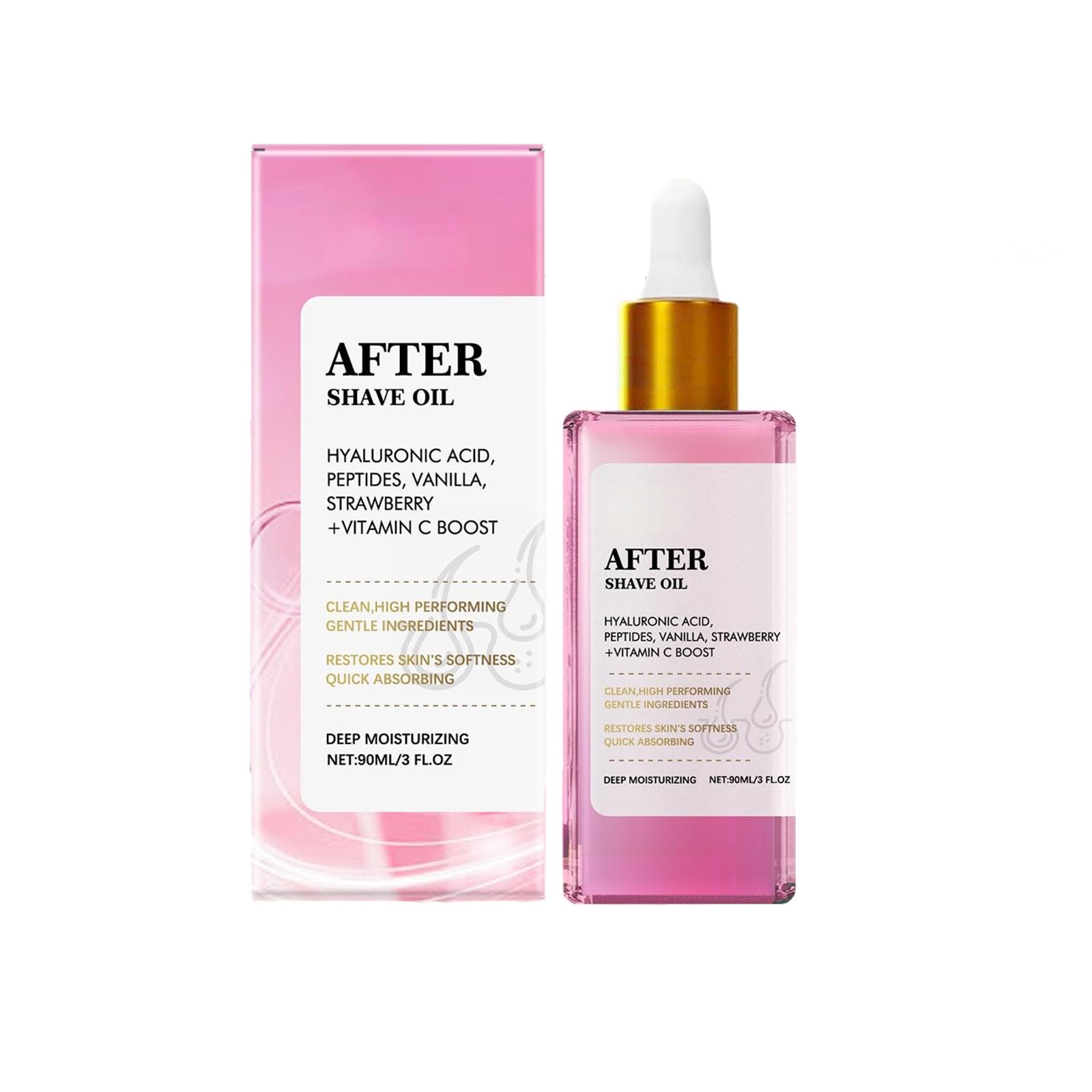Aceite Cuidado Después Afeitado Mujer Fresa, Calmante Hidratante Tras Depilación, Con Emolientes Para Piel Delicada, Para Piernas Brazos Zona Bikini, Reduce Enrojecimientos Irritaciones Cutáneas, 01