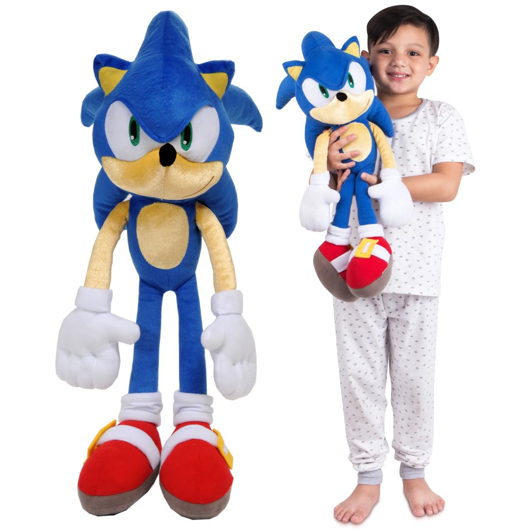 Sonic The Hedgehog Anime Kids Bedding Super Soft Plush Cuddle Pillow Buddy, One Size, (Officially Licensed Product)