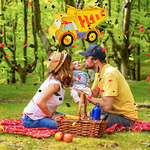 Dump Truck Pinata For Kids Construction Birthday Party Supplies Construction Party Favors Pinata Stick And Blindfold Confetti For Christmas Construction Party Decorations, 15 X 8.9 X 3.9 Inch #TOP5