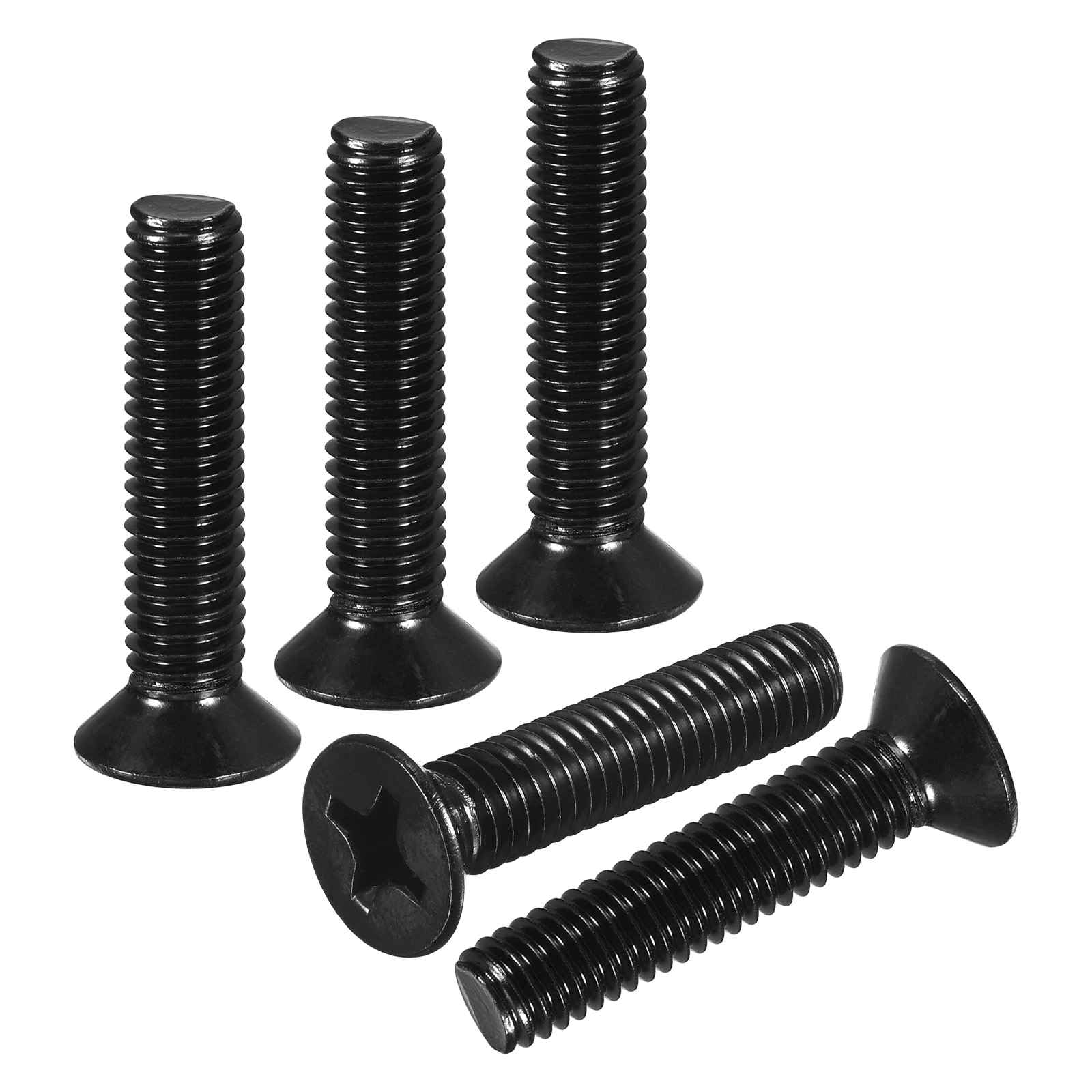 DTGN #8-32x3/4" Flat Head Countersunk Machine Screws - 50pcs - Good for Furniture and Machinery - 304 Stainless Steel Phillips Machine Screws Bolts - Black Oxide Finish — image 1
