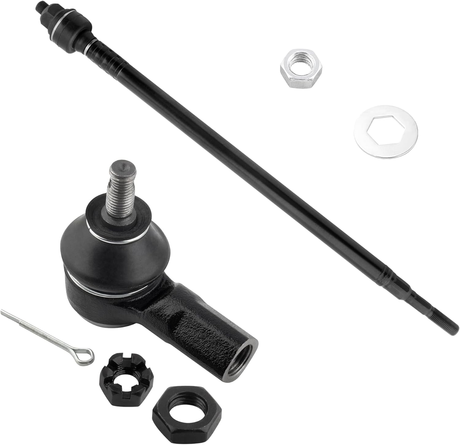 BOXI (Set of 2) Front Inner & Outer Tie Rod Ends Fit for Honda Civic 2001 2002 2003 2004 2005 | for Acura EL 2001 2002 2003 2004 2005 | Replaces ES3581 EV469