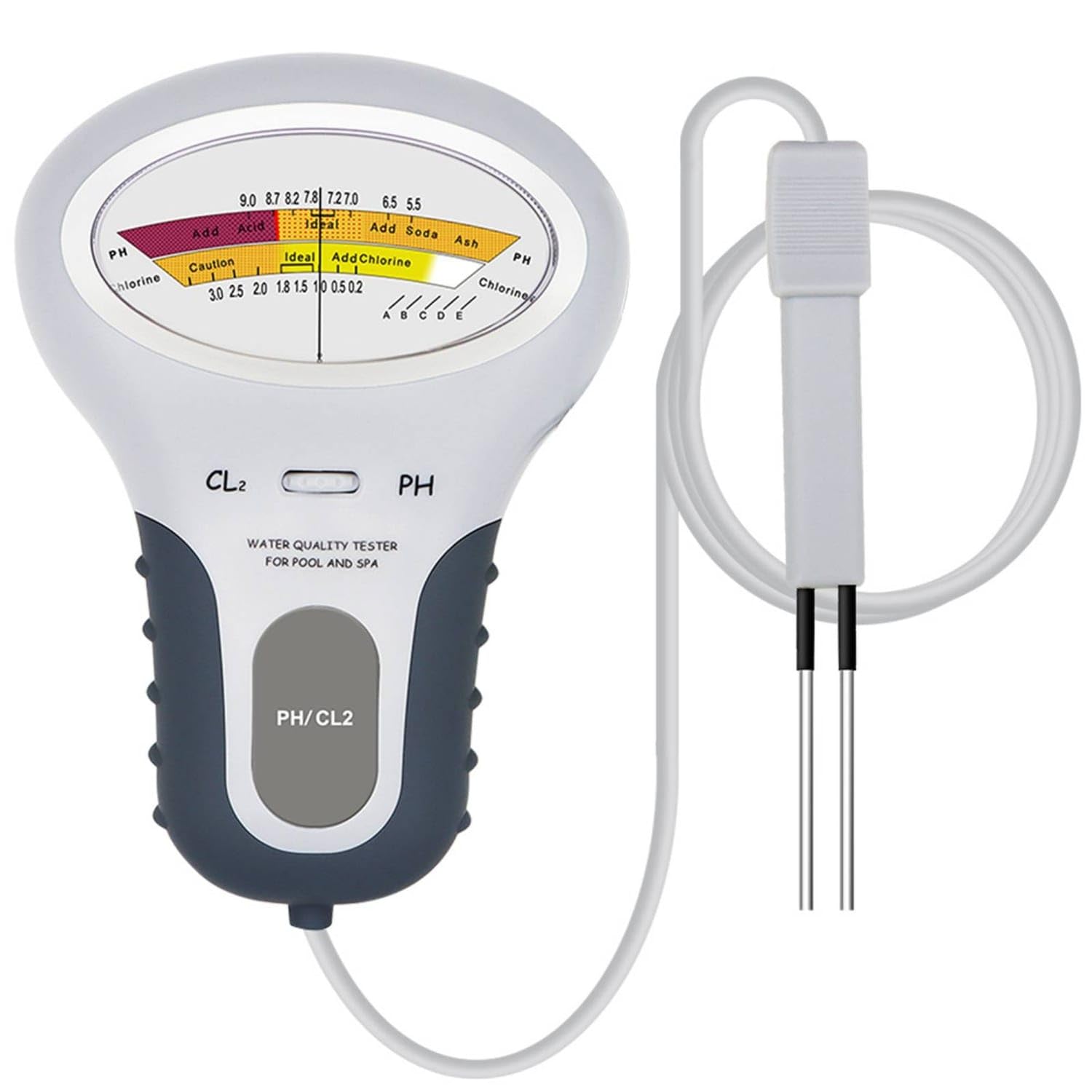 2 in 1 pH and Chlorine Tester Multiparameter Chlorine and pH Meter Dual Scale Pool Tester Handheld for Spa, Hot Tub, Cl001-image-15