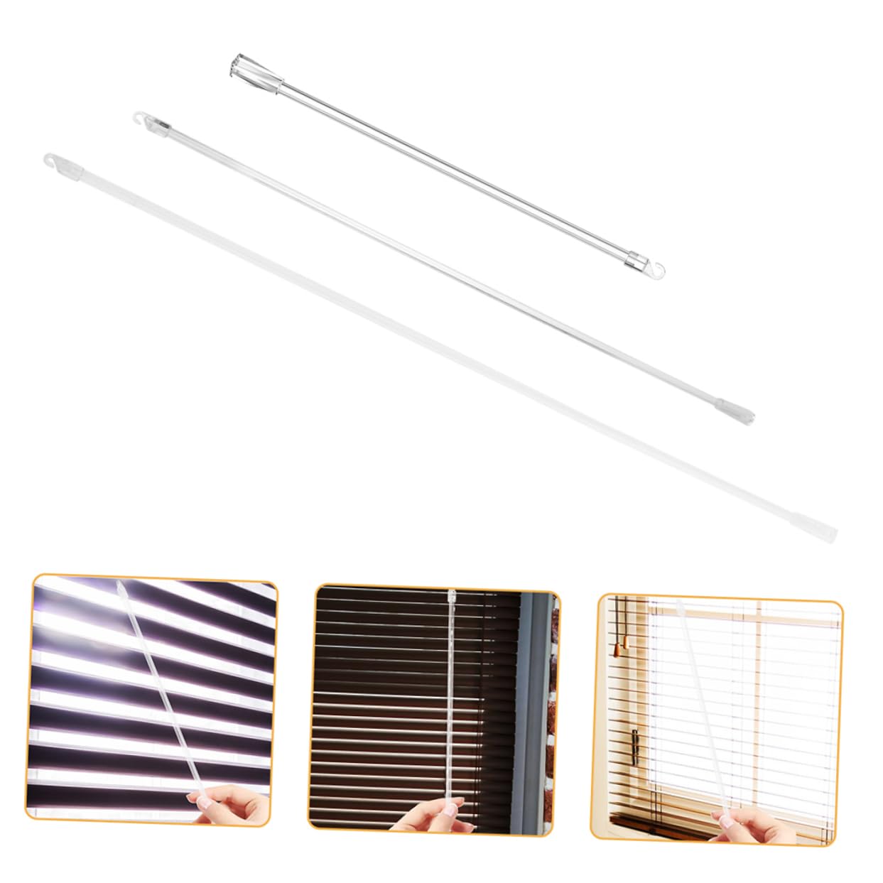 OUNONA 3sets Vertical Blind Rod Replacement Part Blind Tilt Wand Stick 3pcs*3