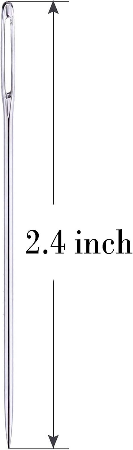21 Big Eye Needles 60mm in Storage Tube
