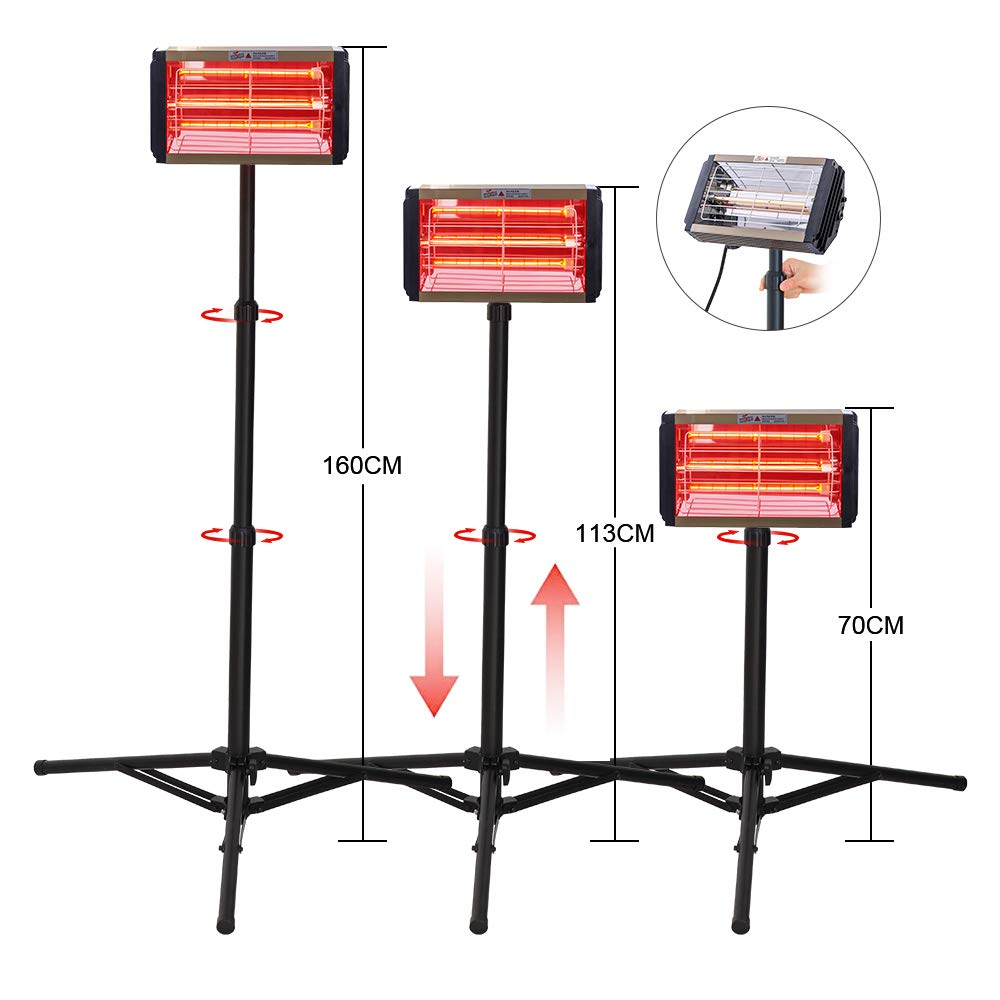DATOUBOSS 2000W Krótka fala Lampa utwardzająca na podczerwień Farba Suszarka do lakieru Naprawa karoserii samochodowej z uchwytem (ZJ-SC-001)