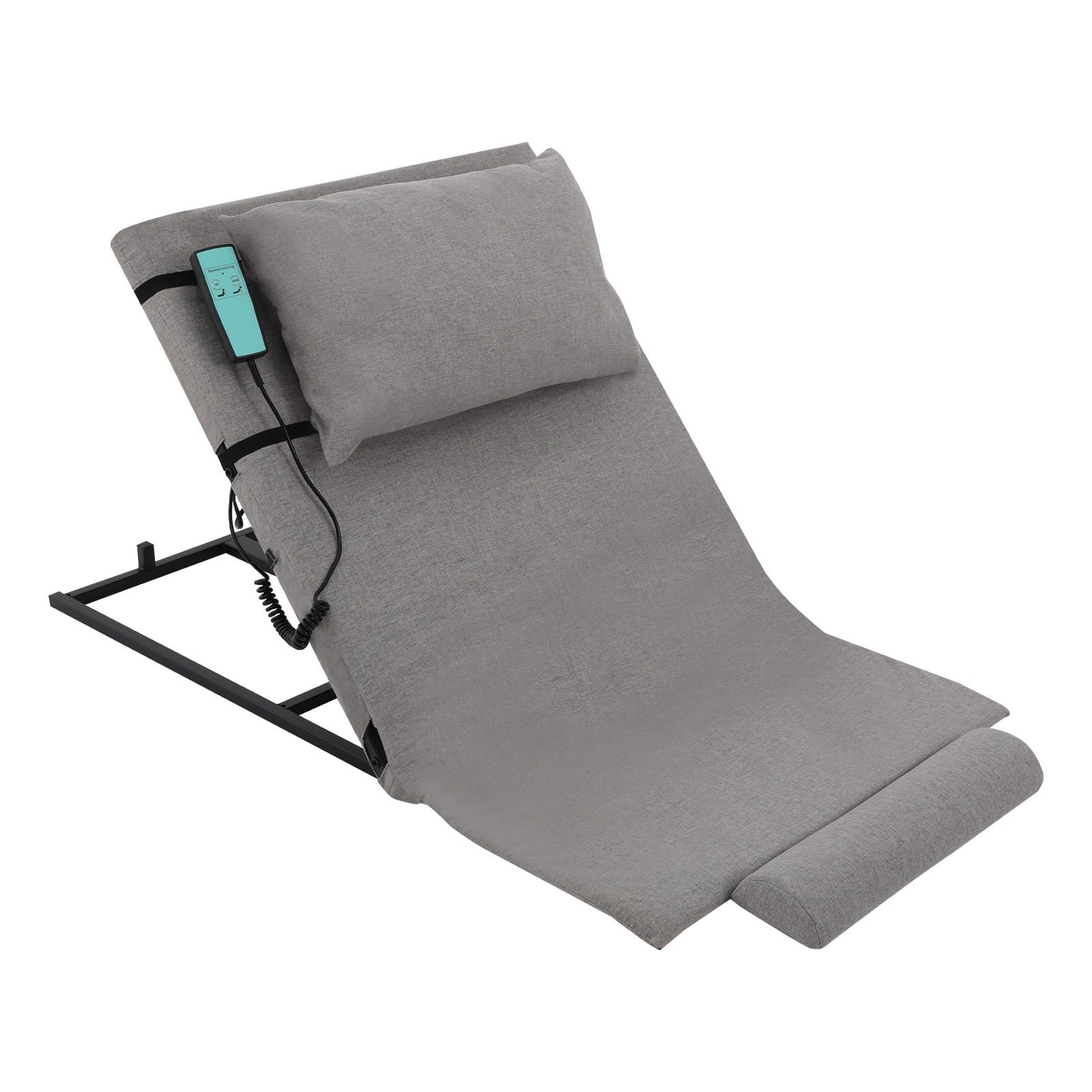 Dossier électrique relevable pour lit, réglage motorisé de l'appui-tête avec télécommande, lit de soins 2 à 80 °, matelas d'aide au relevage, charge maximale de 300 kg, idéal pour les personnes âgées