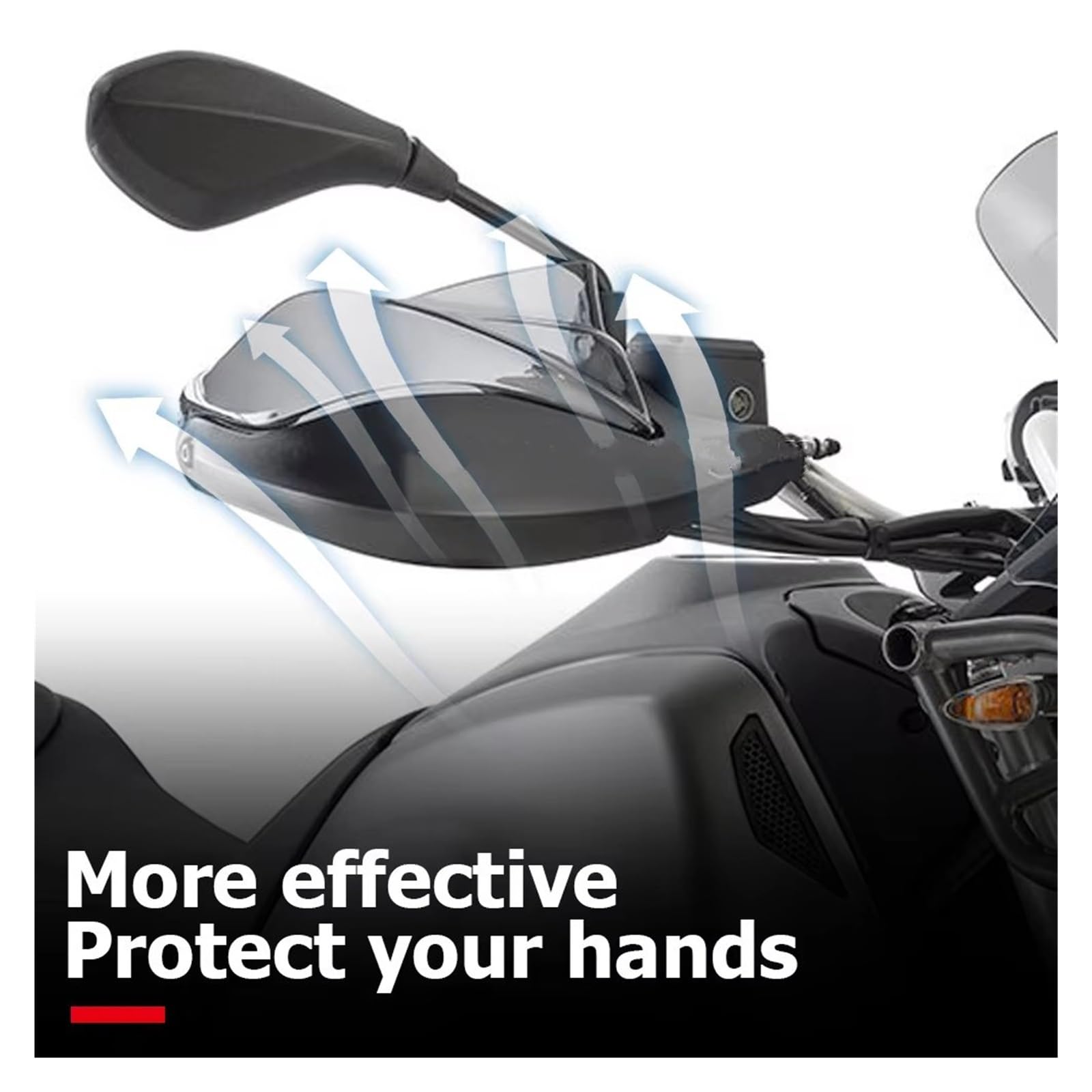 Motorhandbeschermer Motorfiets Accessoires Voor Moto Voor Guzzi V85TT V 85 Tt V85 Tt 2019 2020 2021 2022 2023-Handguard Extensions Hand Guard Voorruit Handbeschermer Schild (Kleur : Smoke gray