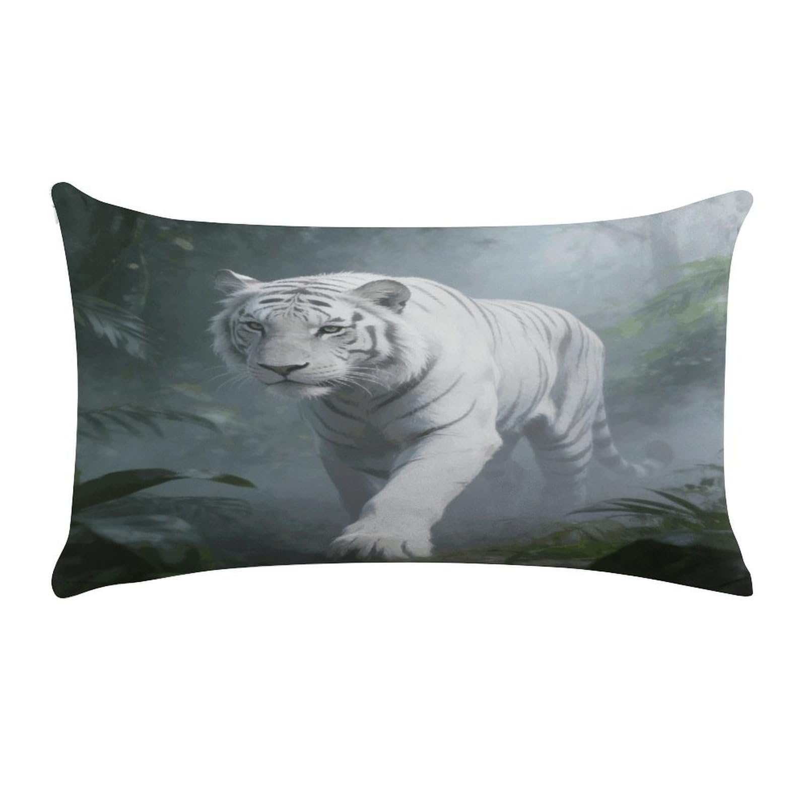 Fodpand Style Foggy Forest Shadow Pillow Cases Set Of 1 Extra Soft Pillow Protectors With Hidden Zipper Perfect For Hotels, Guest Rooms,Bedroom 12X20 Inches Pillows Not Included