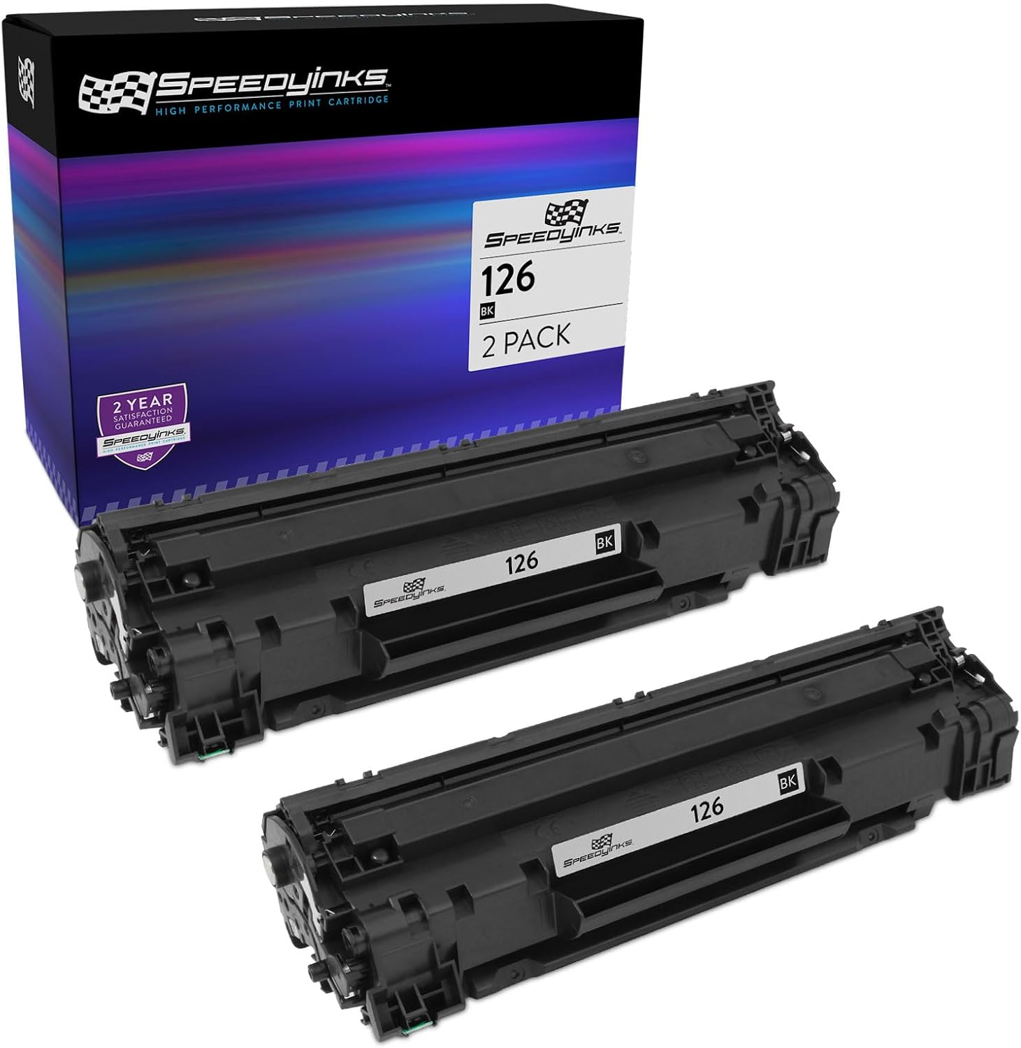 SPEEDYINKS Compatible Toner Cartridge Replacements for Canon 126 CRG-126 (Black, 2-Pack) Compatible with the Following Canon ImageClass LBP6200d LDP6230dw