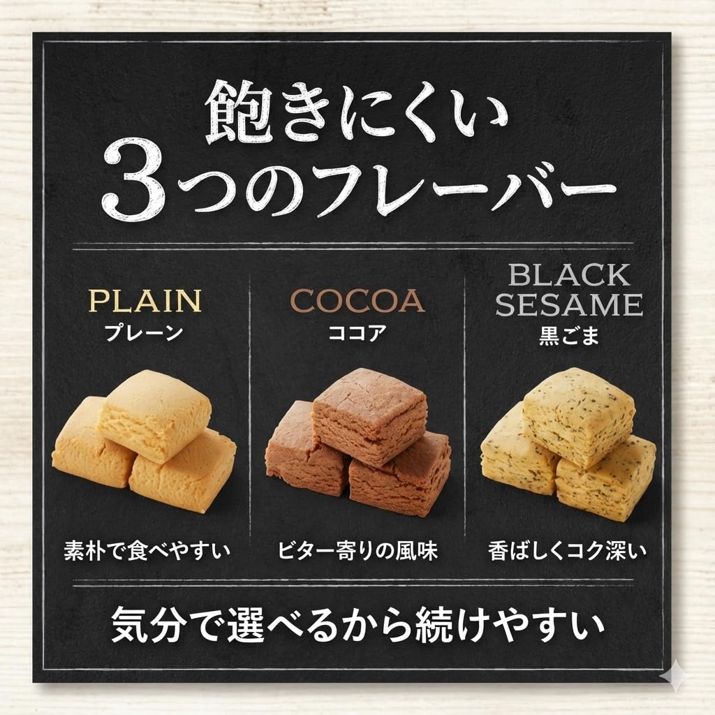 Amazon.co.jp: 豆乳おからクッキーまめぷく1kg プレーン ココア 黒ゴマ
