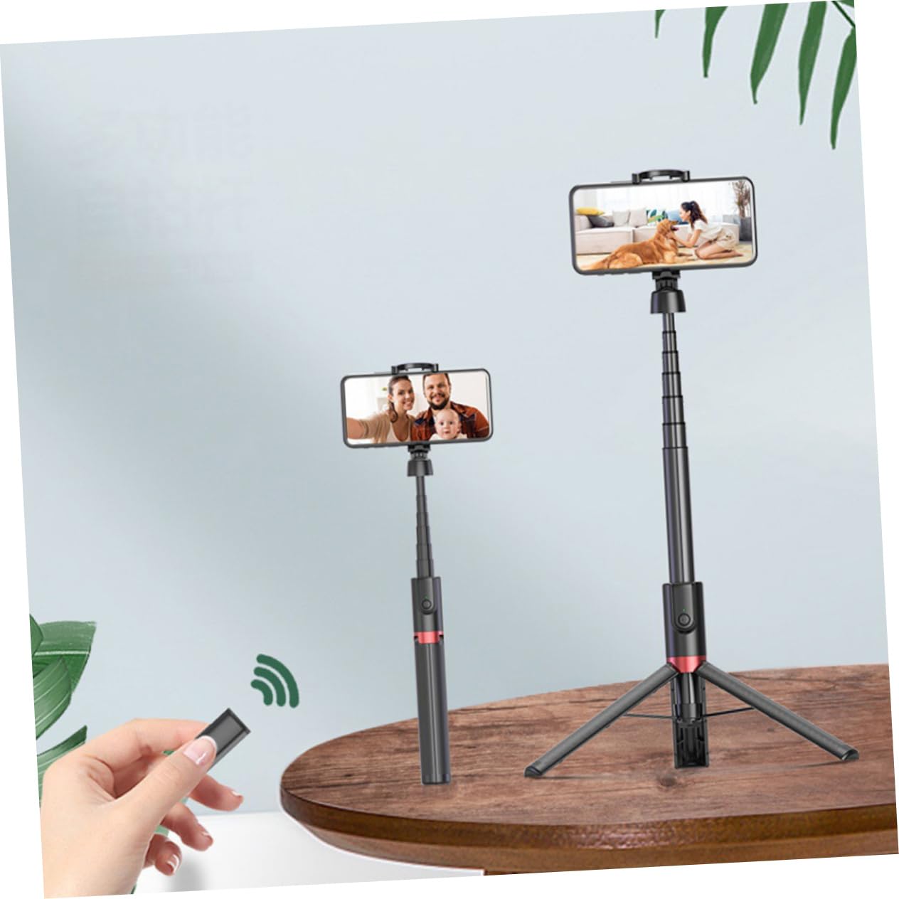 SHINEOFI Treppiede per Selfie e Supporto per Streaming Live Bastone Selfie e Treppiede Clip per Telefono Girevole Gradi Telecomando Staccabile Controllo Distanza Fino