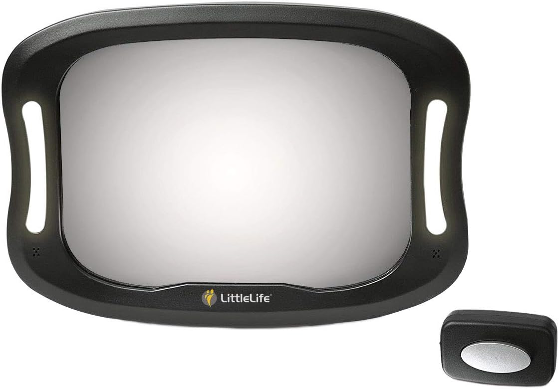 LittleLife Light-Up Car Mirror, Black