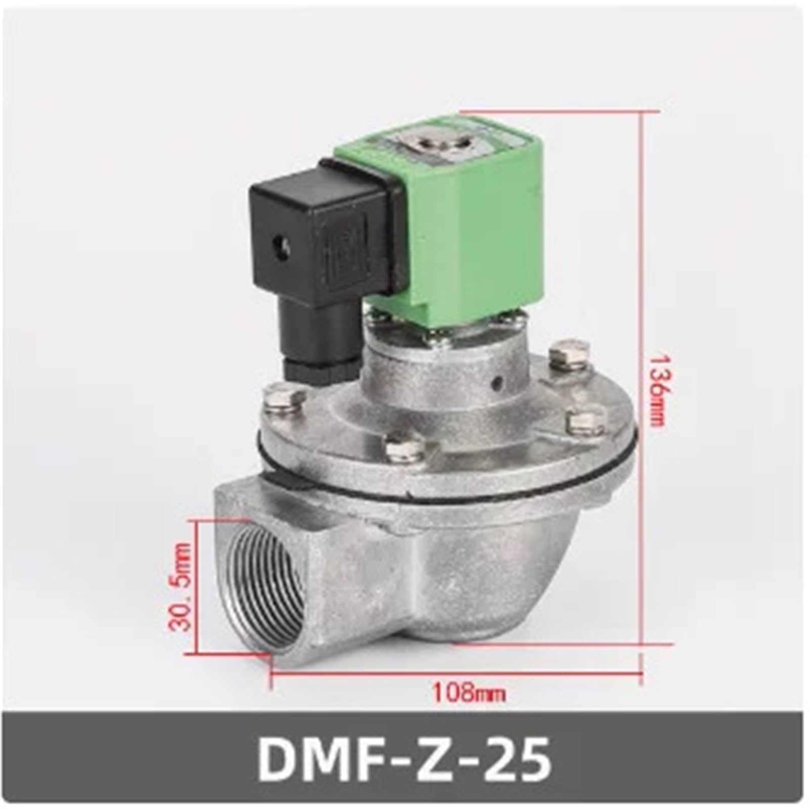 1 szt. Elektromagnetyczny zawór impulsowy DMF-Z-20/25/40S/50S/62S/ kątowy zawór elektromagnetyczny DC24V AC220V membranowy filtr workowy (25 2.5 cm DC24V)