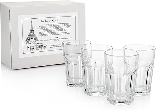 Miniatura 2 de French Bistro - Vaso de agua templado, juego de 4 piezas (colección de caja de regalo)