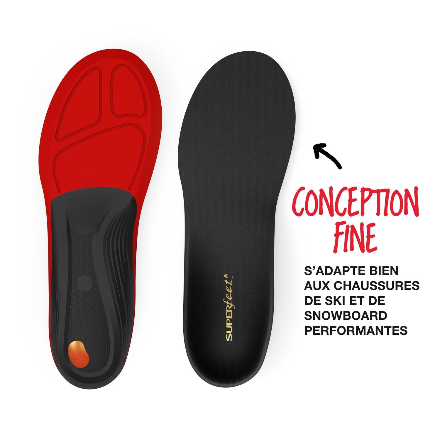 Superfeet Winter Thin Support Semelles intérieures, EU 39-41