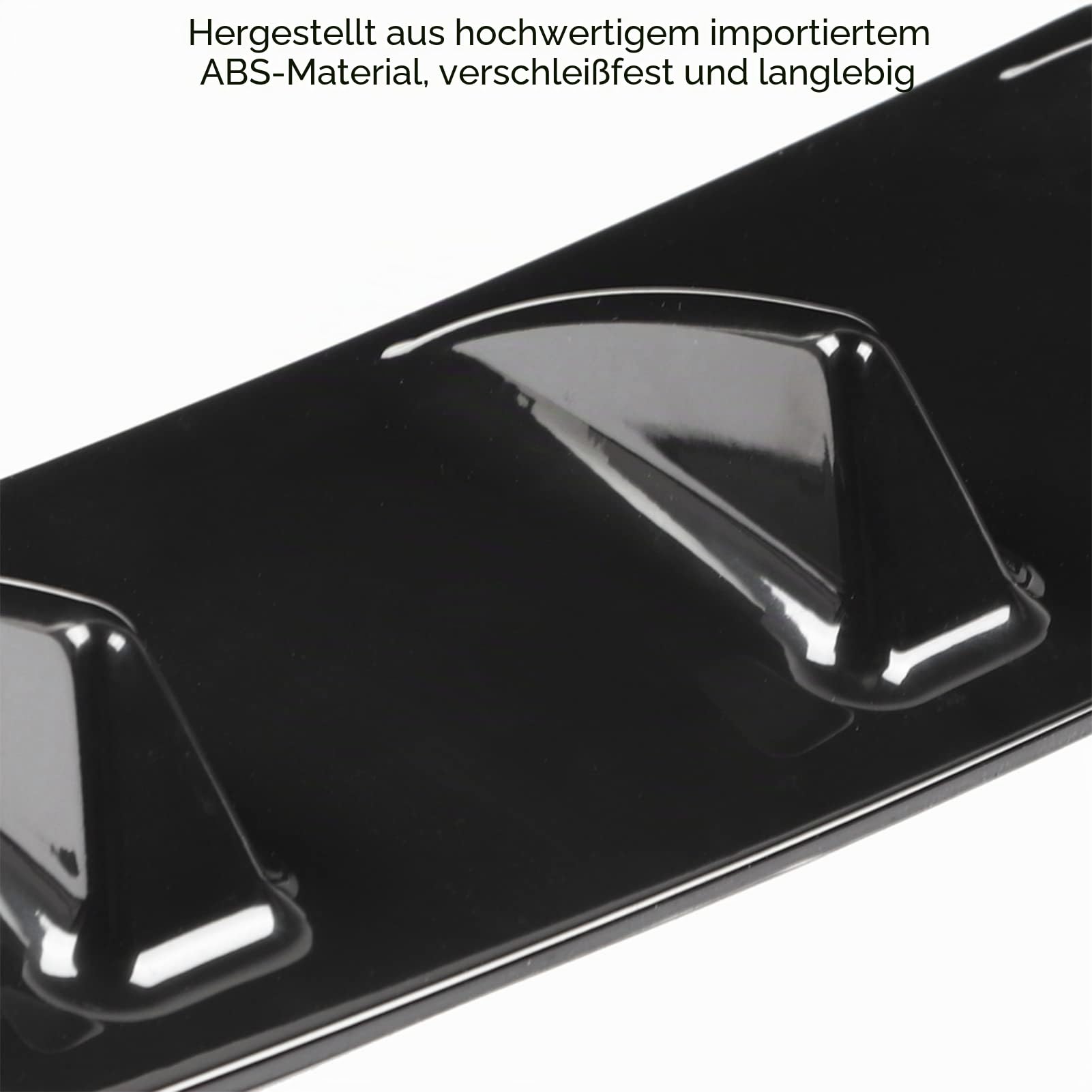 Dioche Heckdiffusor, Universal Seitenschweller, Auto Heckstoßstange Chassis Haifischflosse Spoiler Flügel Lippe Diffusor (M)
