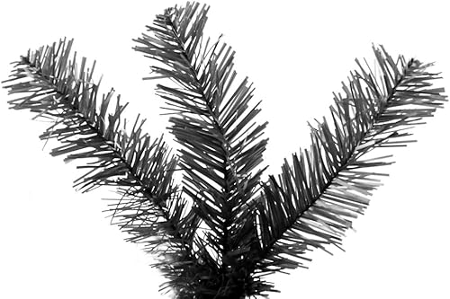 Miniatura 4 de Perfect Holiday Árbol de Navidad de pino canadiense negro de 4 pies, 291 puntas, diámetro de 30 pulgadas, incluye soporte de metal (PVC-4BLK)