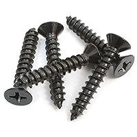 Vista 8 de Bolt Dropper Tornillos para madera #6 x 1/2 pulgada, paquete de 100 – Tornillo Phillips de cabeza plana de acero inoxidable recubierto de xylan