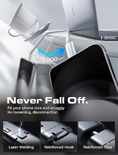 Miniatura 7 de LISEN Cable USB C a USB C para seguridad certificada de 60 W, paquete de 3 cables USBC a USBC de 6.6 pies tipo C, cable de carga rápida para iPhone