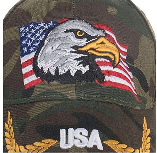 Adjustable Baseball Cap Eagle Hat Usa Adjustable Hat Headdress Dad Cap Hat Sunhat Hip-Hop Flat Snapback Cotton Camouflage #TOP5