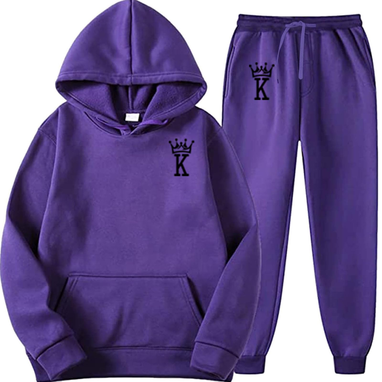 Freizeitanzug Herren Winter Hoodie Baumwollmischung Kuschelig