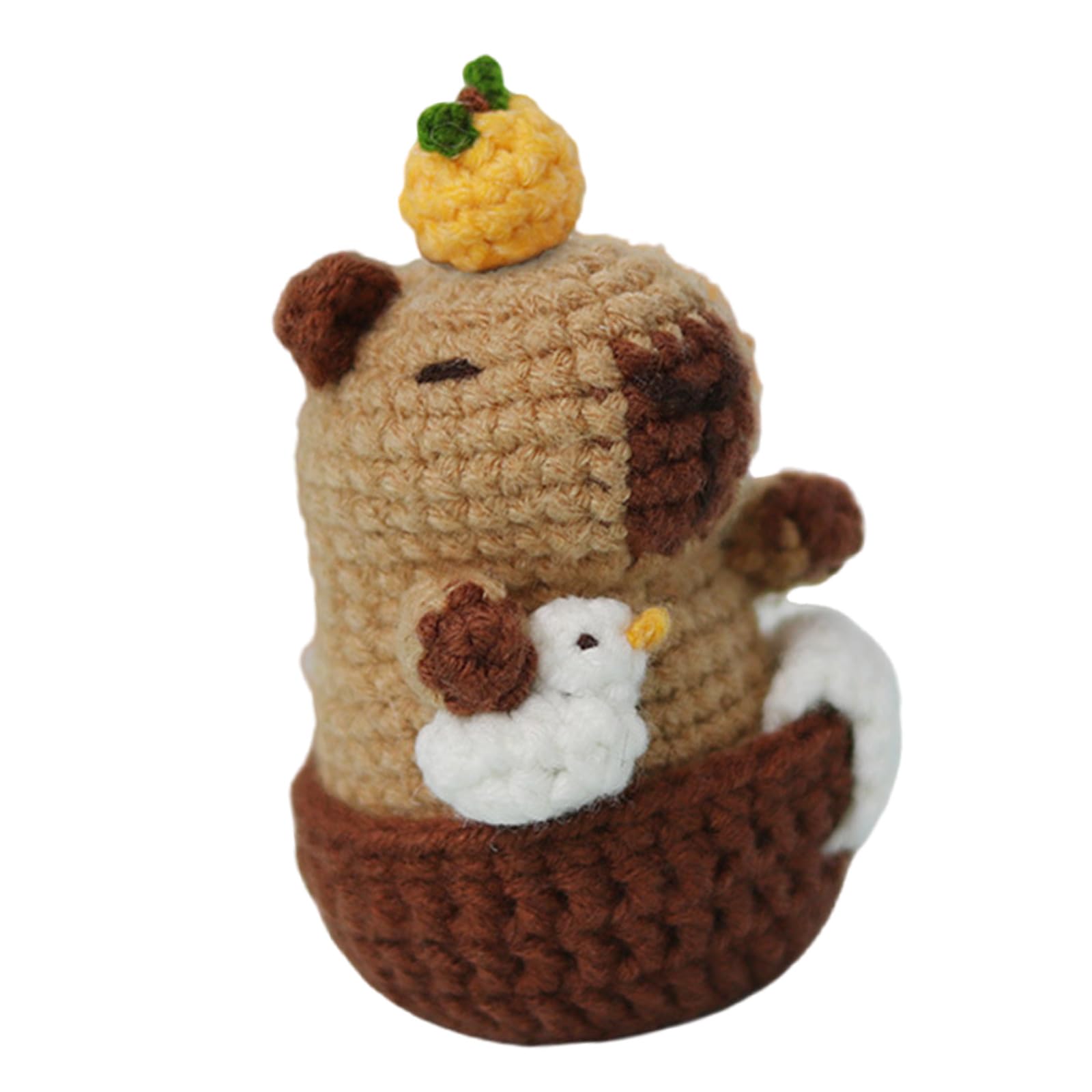 Tsophreniq Keychain Set for Beginner with Video Tutorial Instruction Animal Craft Crochet Sret with Knitting Accessories Animal Crochet Set