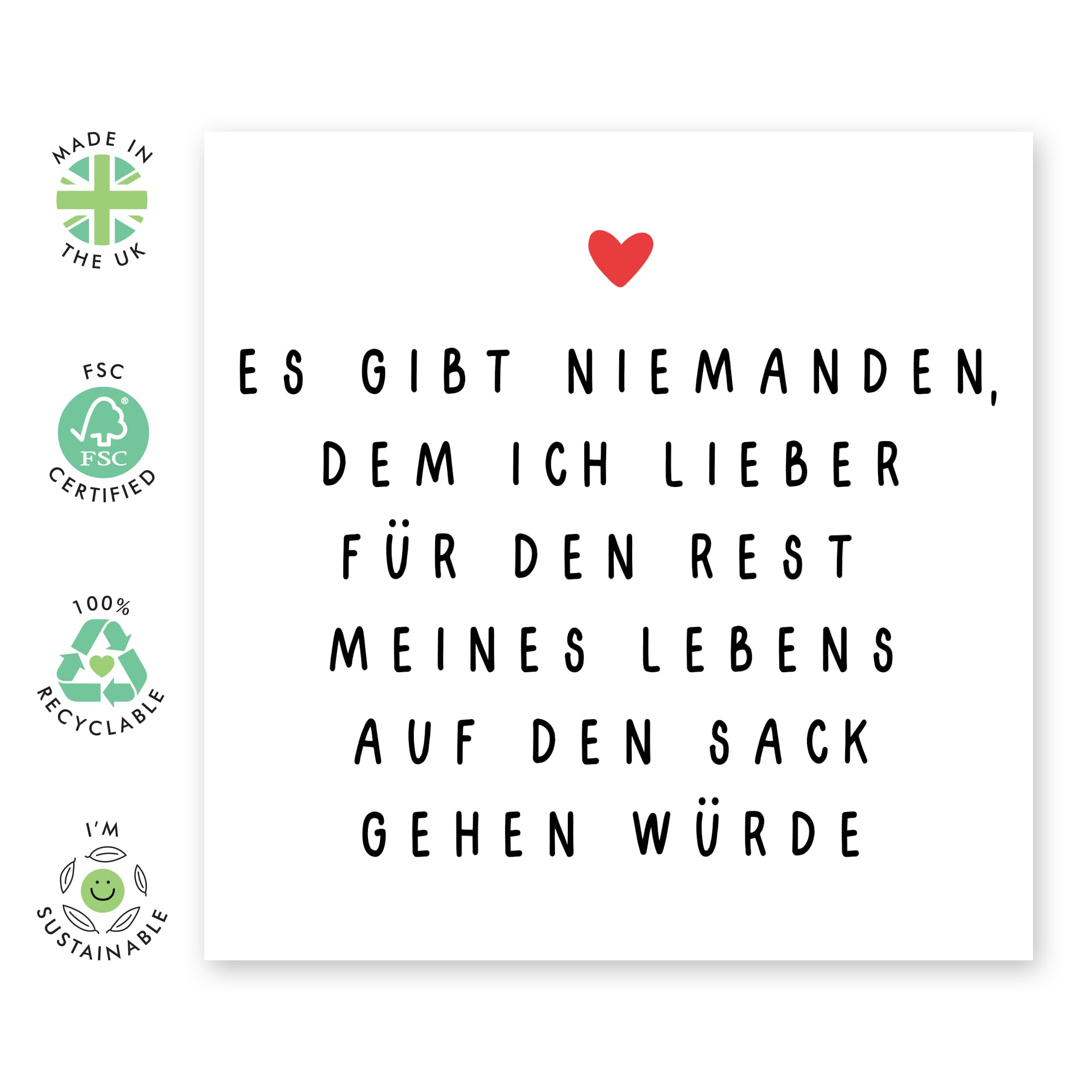 Old English Co. Lustige Jahrestagskarte – I Lava You Design, Für Ehepartner, Blanko Innen