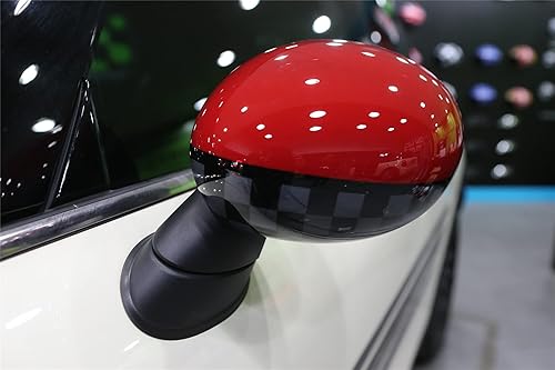 Miniatura 3 de Funda de ABS para espejo retrovisor lateral compatible con Mini Cooper (Serie R con espejo plegable automático 2006-2014, JCW)