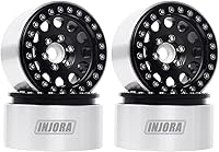 Vista 9 de INJORA Llantas RC 4 piezas 1.9 pulgadas Beadlock Set de Llantas RC con Cubierta de Rueda para 1:10 RC Crawler Axial SCX10 SCX10 II 90046 SCX10 III