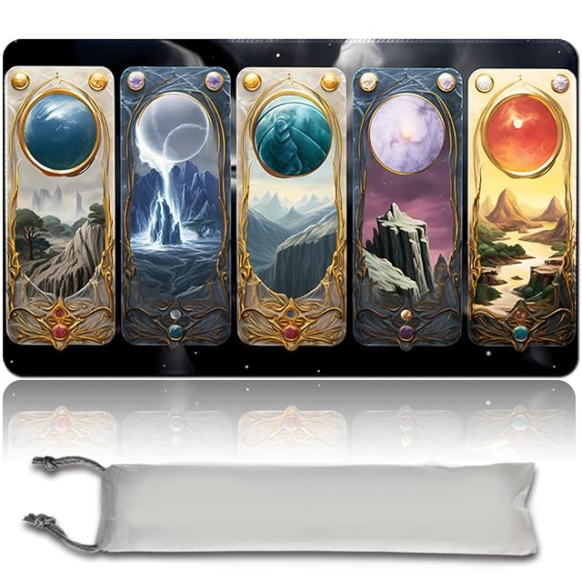 Juego de Mesa MTG Playmat + Bolsa Impermeable Gratis, Bordes Cosidos, para Entusiastas de la Tarjeta TCG
