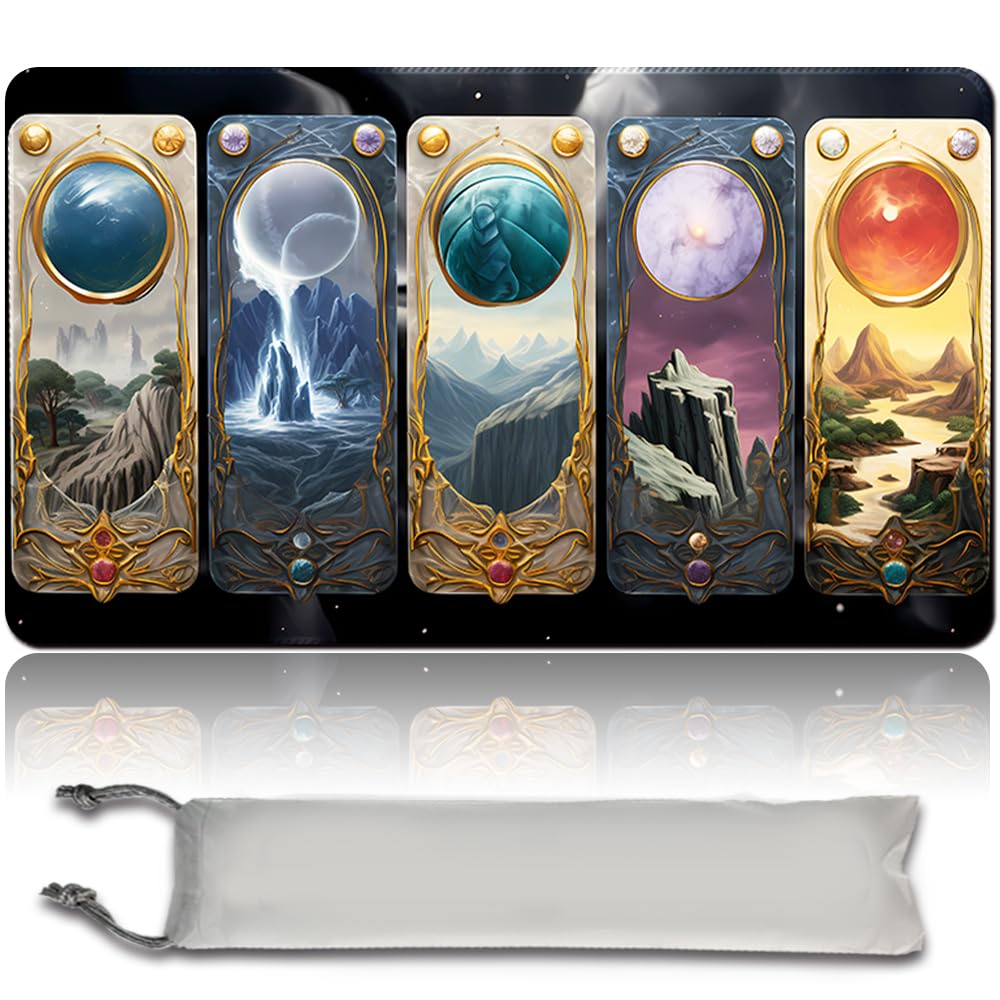 Board Game MTG Playmat Free Waterproof Bag, Sewn Edges,Card Enthusiasts TCG Playmat Mouse Pad MTG Game Mats With Zones (Original Playmat) (No Zone,MAthefourcar)