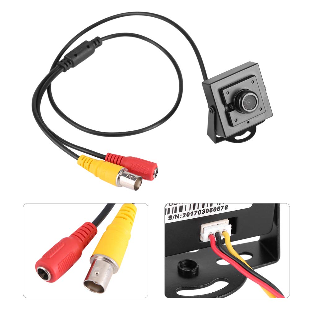 Mini telecamera impermeabile - Telecamera di sicurezza grandangolare HD 700TVL 170 °, obiettivo con messa a fuoco da 2,1 mm Mini telecamera nascosta spia Telecamera CCTV a colori per uso domestico