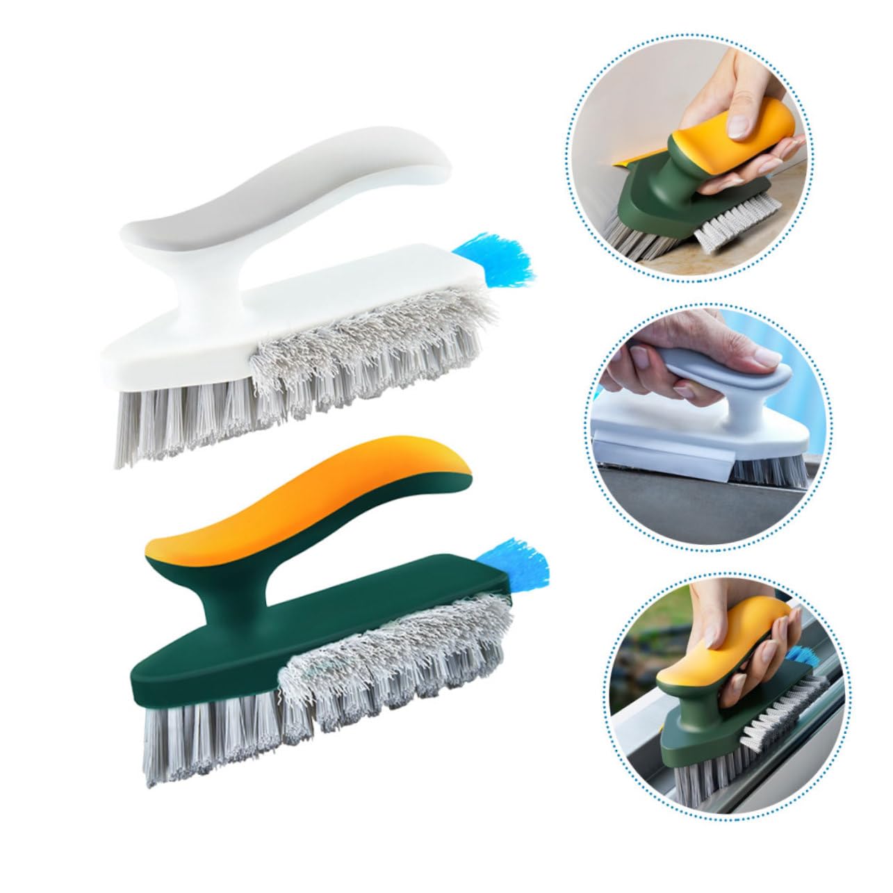 ABOOFAN 4 Juegos de Cepillos para Azulejos con Mango Ergonómico Multifunción para Baño Y Bañera (2 Unidades X 4)