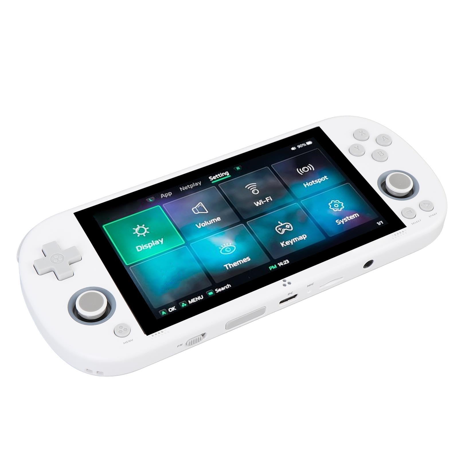 ZASCHMOY Console per Videogiochi retrò Portatile - 64 GB, Schermo IPS da 4,96 Pollici, Supporta 28 Emulatori, Potente Chip da 1,8 GHz, Console per Videogiochi Portatile, Bianca (WHITE)