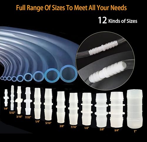 Miniatura 3 de 80 piezas de accesorios de púas de manguera, conector de tubería, empalmador de empalme, adaptador para acuario, adaptador de gas y aire, para
