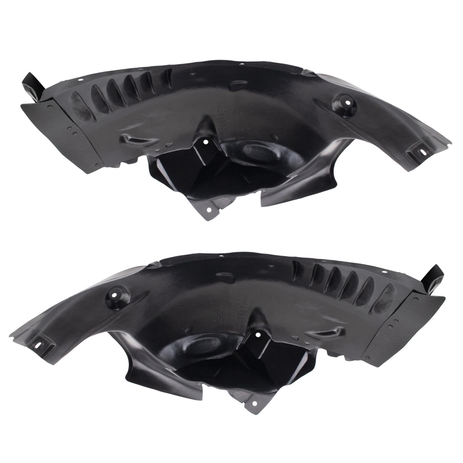 TRQ Front Inner Fender Liner Set Compatible with 2008-2011 Mercedes-Benz C300 C350