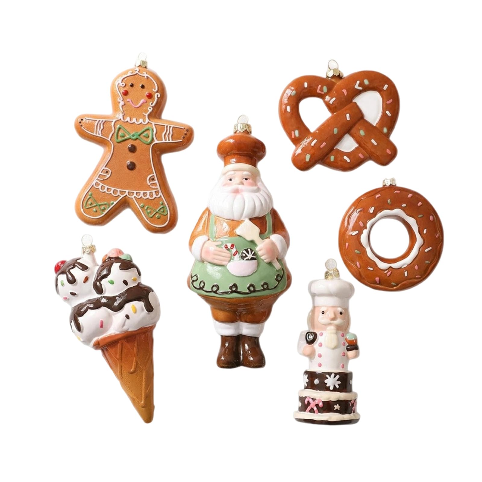 carotoe 6Pcs Christmas Hanging Ornaments Sturdy Hangings Decorations Perfect for Creating Warm Holiday Ambiences Recyclable Christmas Ornament
