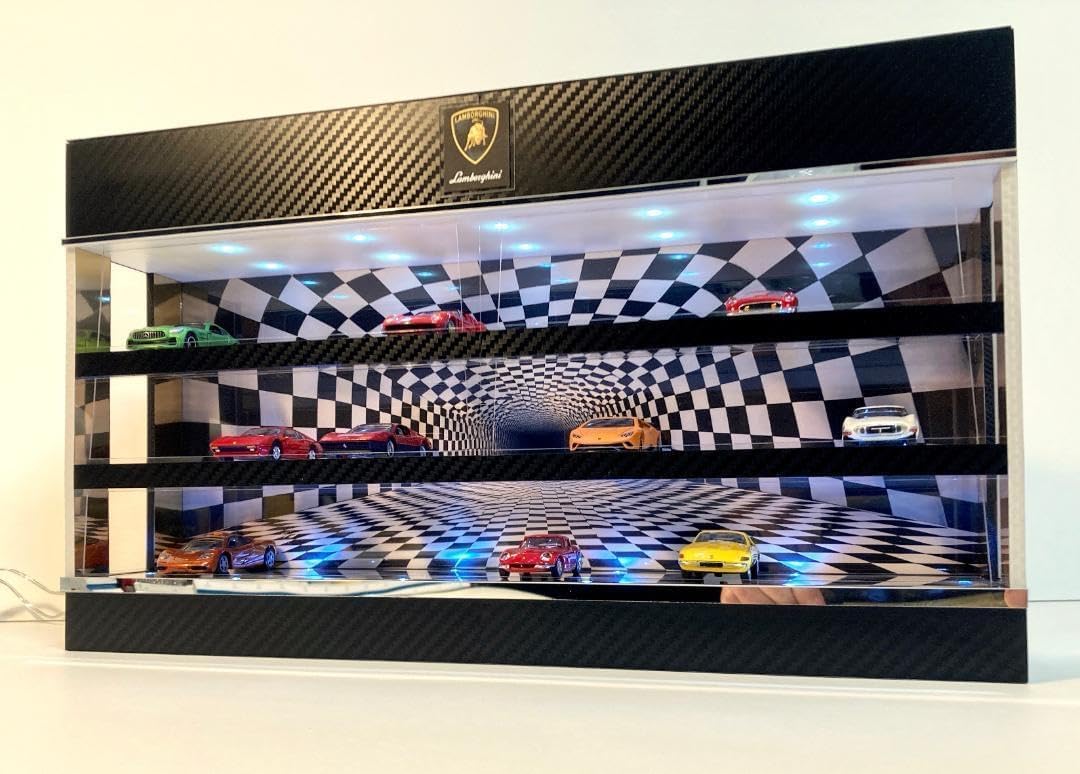USB電源 164展示30台可 CA&CH 3層式ディスプレーBOXジオラマ USB電源 164展示30台可 CA&CH 3層式ディスプレーBOXジオラマ
