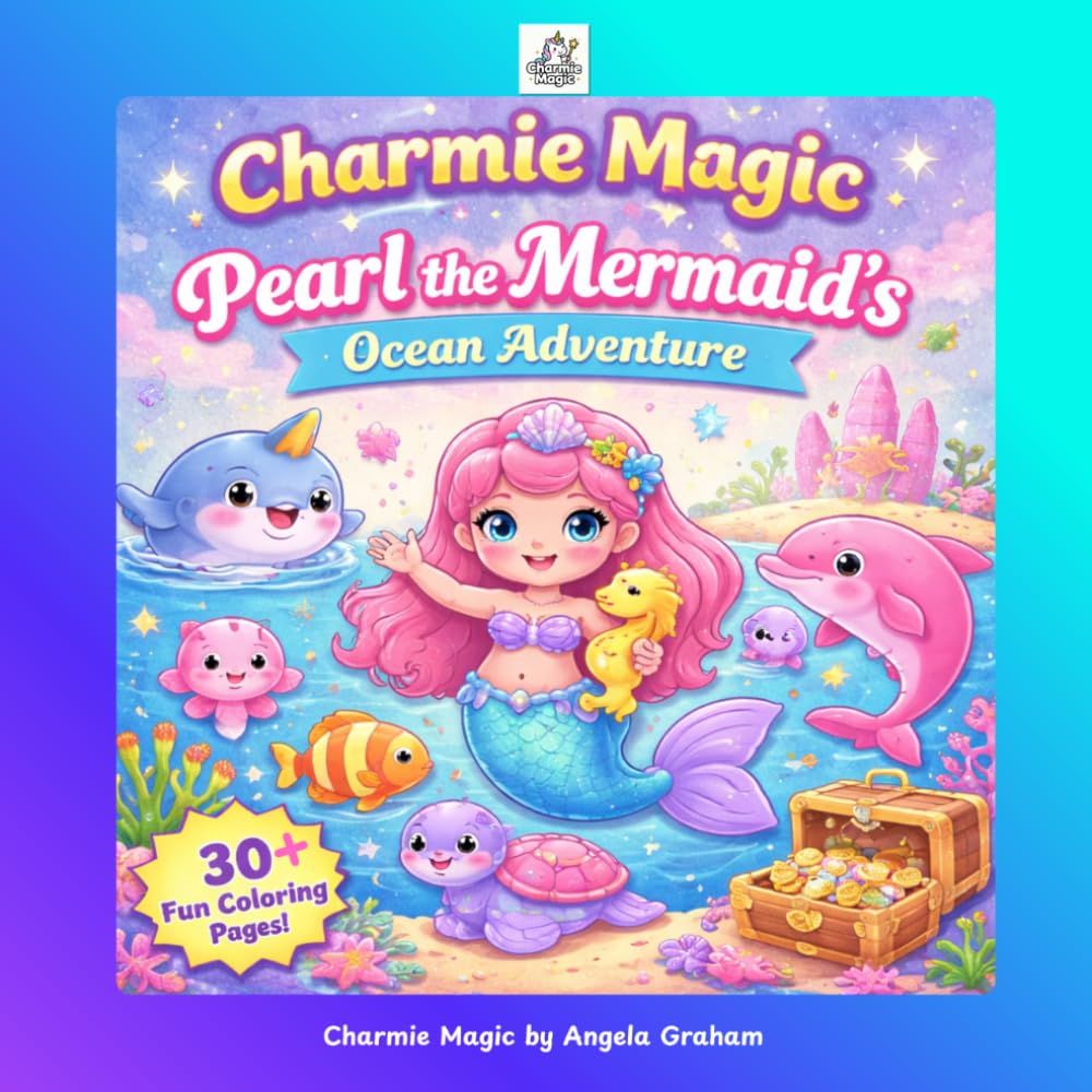 Pearl the Mermaid's Ocean Adventure: A Fantasy Coloring Book with Cute Sea Creatures